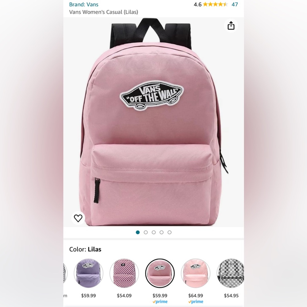 NWOT • Vans • Realm Backpack • Pink